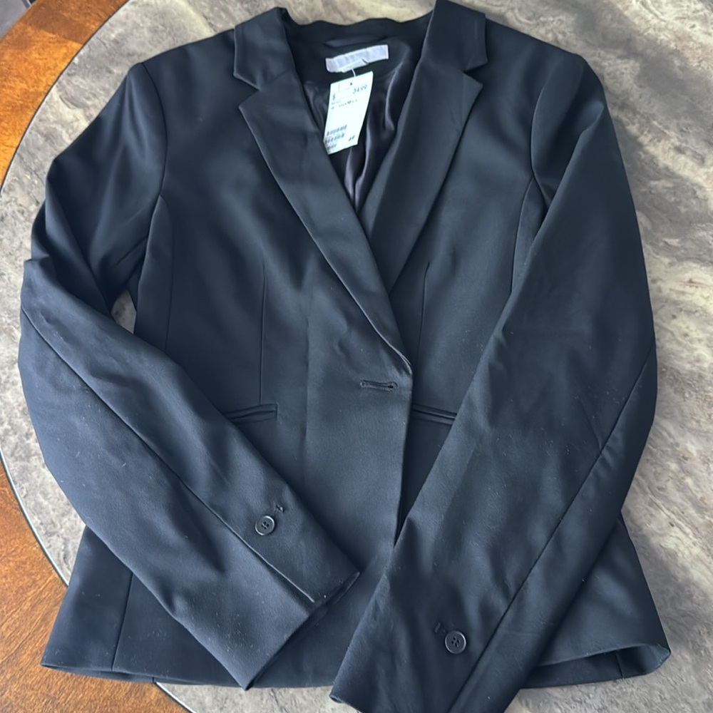 NEW H&M black blazer suit coat- size 10 -